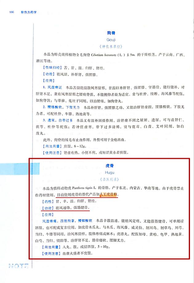 人工虎骨粉入编中医骨伤科学专业院校规划教材《骨伤方药学》 人工虎骨粉入编中医骨伤科学专业院校规划教材《骨伤方药学》