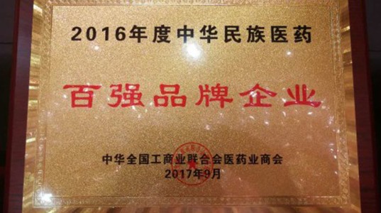壹定发股份获评中华民族医药百强品牌企业
